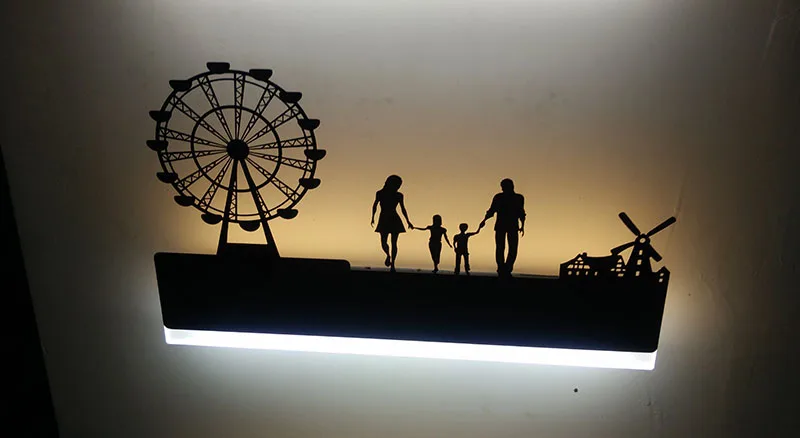 

Modern Creative acrylic LED Wall Lamp aluminum body laser engraved AC 85-265V Wall Light For Living Room Bedroom