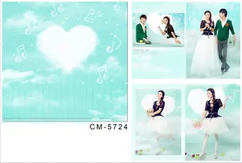 

LIFE MAGIC BOX Background Photography Heart-Shaped Clouds Backdrops For Studio Cm-5724