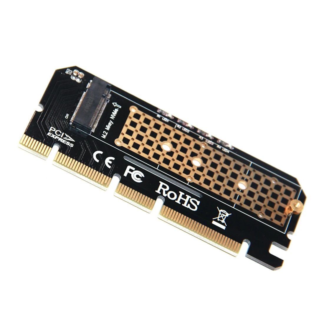 M.2 SSD к PCIE 3 0 X16 адаптер с светодиодный M ключ интерфейсная карта Suppor PCI Express 0x4 для NVMe