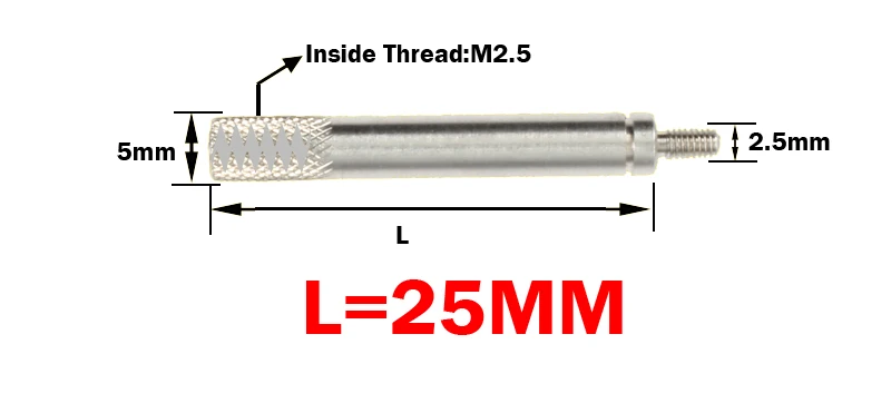 6 мм 10 мм 15 мм 20 мм 25 мм длина M2.5 внутренняя резьба манометр микрометр циферблат Индикатор зонд более длинный соединительный стержень удлинитель - Цвет: Красный