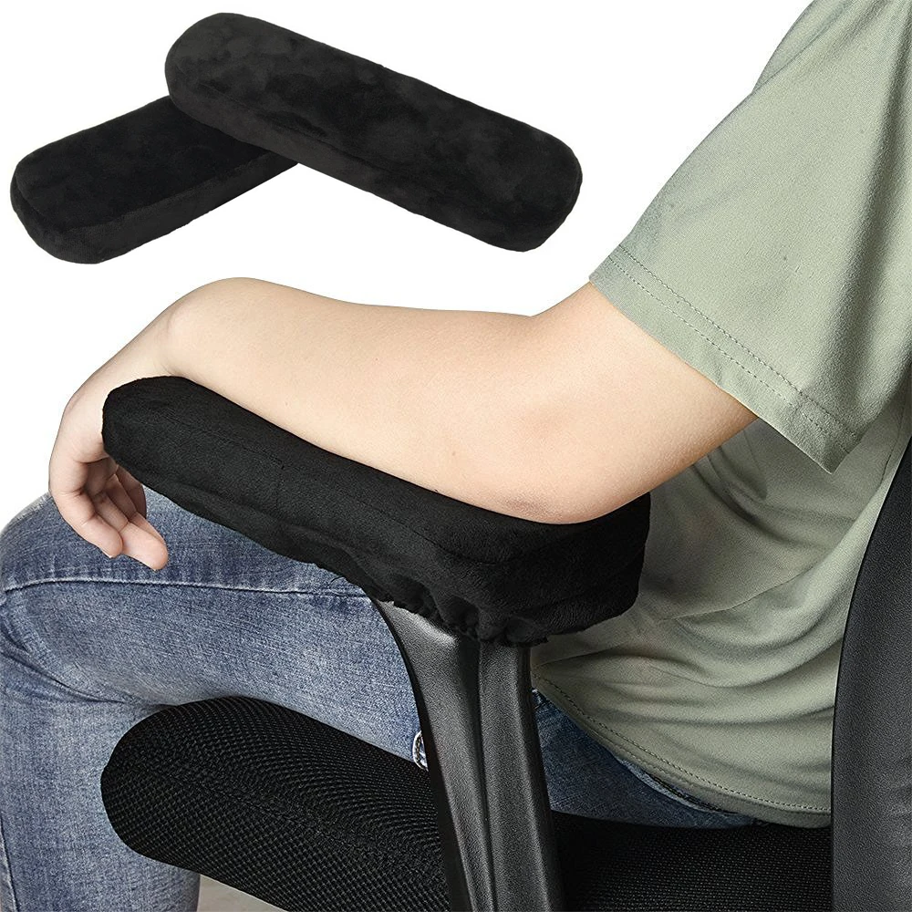 

2pcs Chair Armrest Pads Ultra-Soft Memory Foam Elbow Pillow Support Universal Fit For Home or Office Chair For Elbow Relief