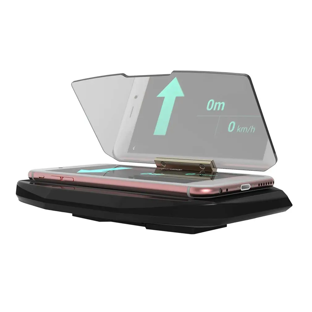 Hud Display Holder High Definition Phone GPS Reflector Anti slip Car