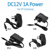 Doerguin настенных розеток DC12V 1A Мощность адаптер для CCTV Аналоговый и IP Камера США/AU/UK/EU Камера на выбор доступны вилки