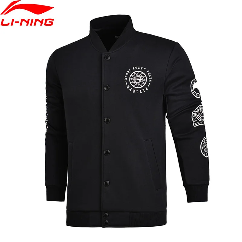 Li-Ning Men BAD FIVE Basketball Sweater WARM AT Regular Fit 66% Polyester 34% Cotton LiNing Sports Sweaters AWDM611 MWW1333