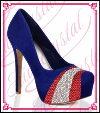 Aidocrystal new style assorted colors stiletto sexy royal blue high heel pumps women evening dress shoes free shipping