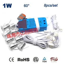 Внешняя торговля Экспорт 8 a группа led1W потолочный светильник затемняющий шкаф винный шкаф витринные прожекторы пятно