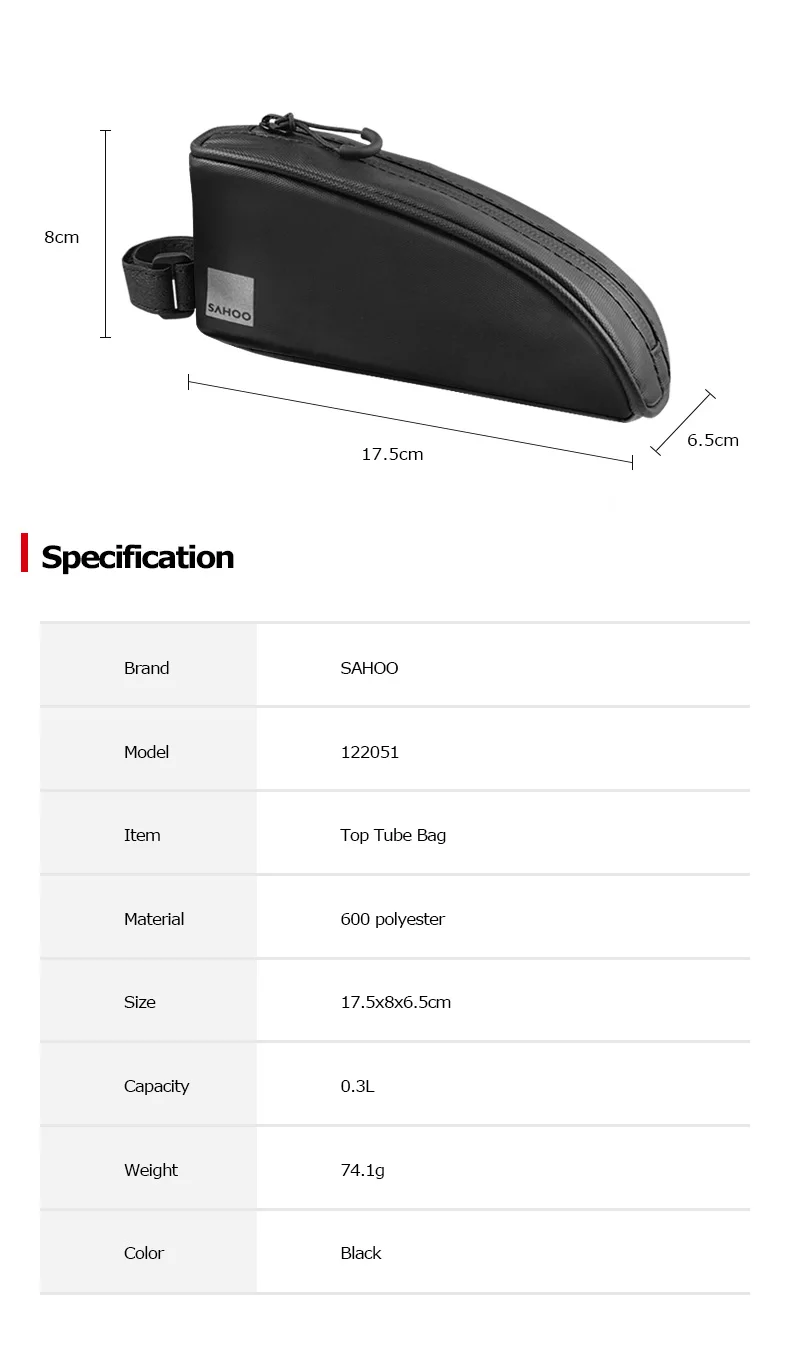 Sahoo серии путешествий 122051 водостойкая велосипедная верхняя труба сумка для велосипеда передняя рама сумка Паньер сумка переносная сумка