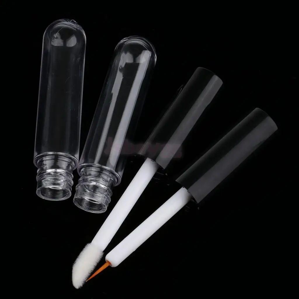 Pack 3 Pieces 4ml Empty Mascara Tube Eyelash Growth Cream Lip Gloss Vial Eyeliner Container Bottle Funnel Plugs Kit