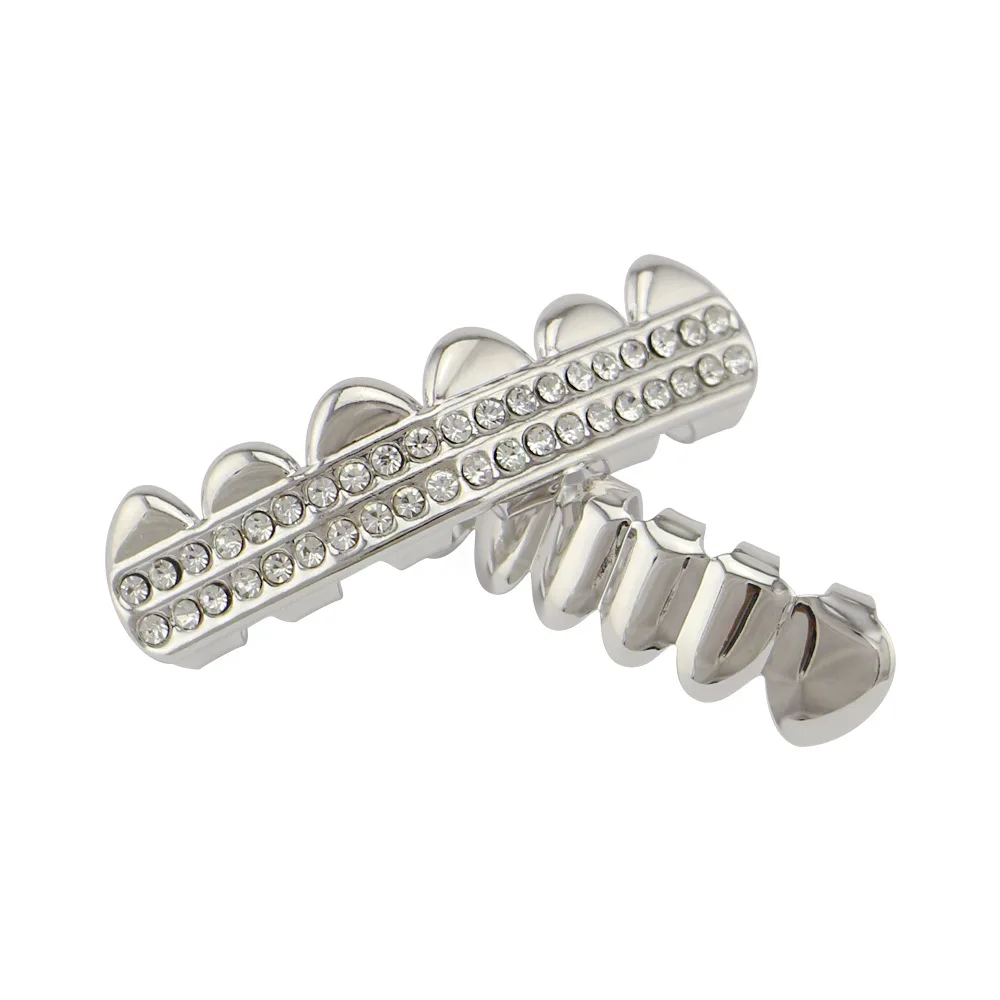 Lucky Sonny Hip Hop Teeth Grillz Crystal Punk Men Bijoux Top & Bottom Dental Grills Teeth Caps Halloween Party Jewelry LST1018 (16)