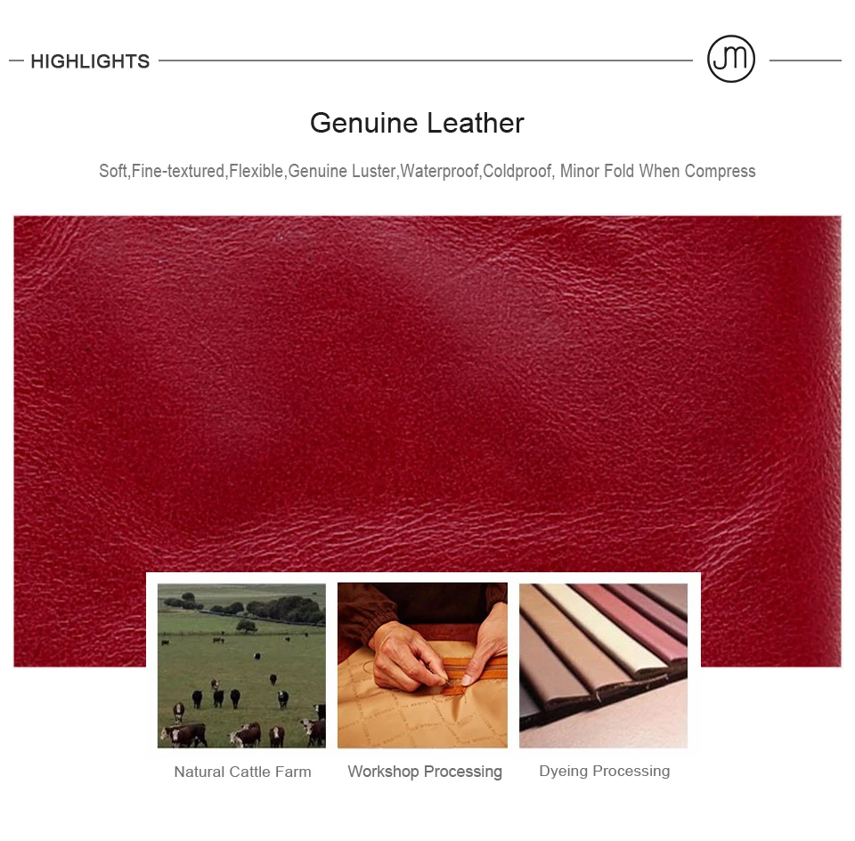 Jamarna Women Wallets Wallet Female Leather Natural Double Zipper Wallet Women Red Coin Purse Card Holder Oil Wax               1_08