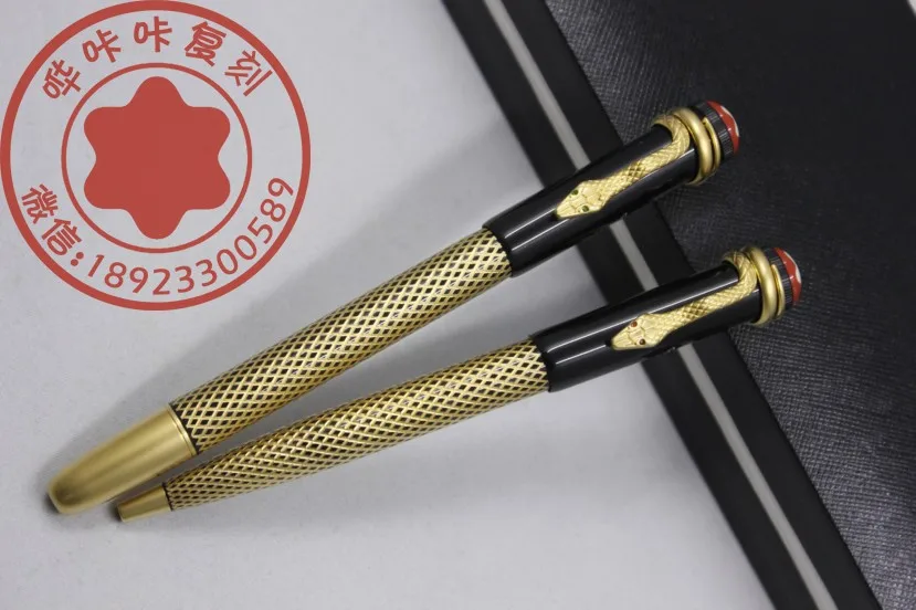 

Wakaka Heritage Collection Rouge et Noir Special Edition Coral Metal Gold Clip Rollerball Pen Ballpoint Pen 114726