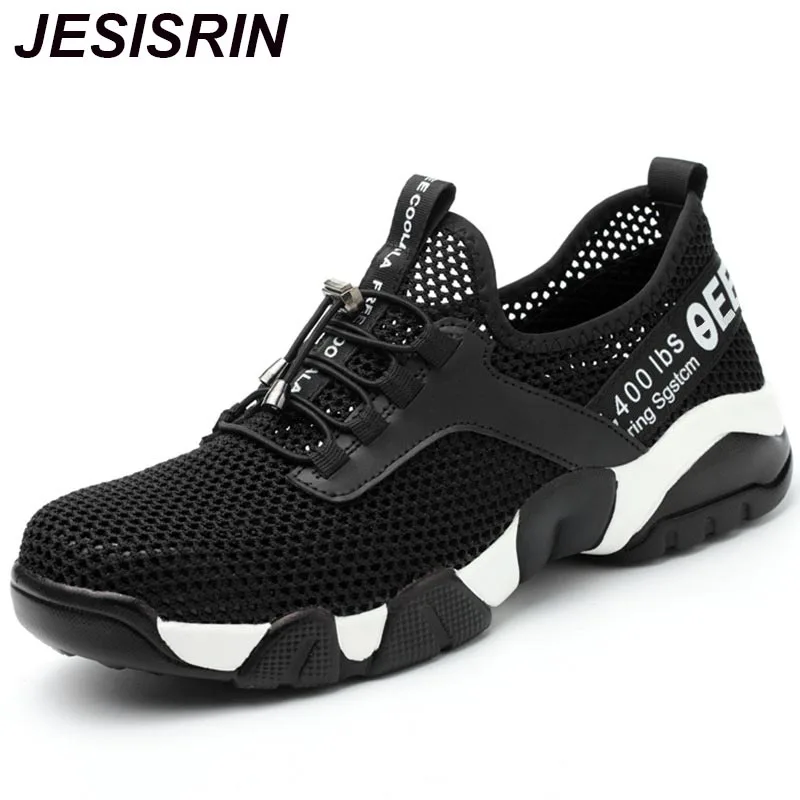 

breathable safety shoes men's Lightweight summer anti-smashing piercing work sandals Single mesh sneakers 36-45