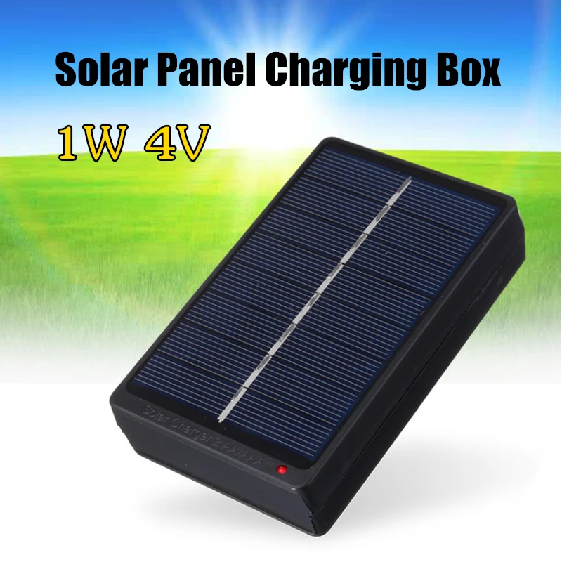 

1W 4V Solar Panel Battery Charger Box Portable Power Bank Board For 2*AA/AAA 1.2V Batteries Power Supply Solar Cell Board DIY