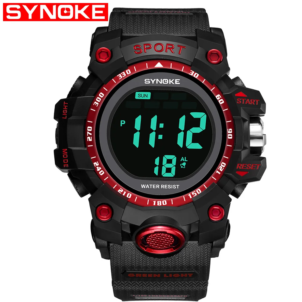 

SYNOKE Fitness Watch Watches For Men Electronic Digital Watch LED Digital Date Alarm Waterproof Relogio inteligente