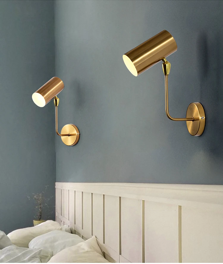 Lampplus Лидер продаж Nordic просто Роскошные настенный светильник для спальни исследования гостиная гостиничном номере Утюг роспись