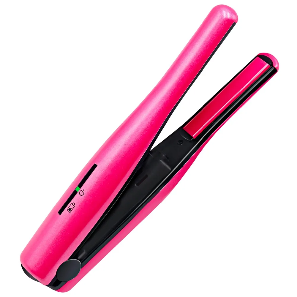 UK Plug Wireless USB Hair Straightener Electronic Rechargeable Mini