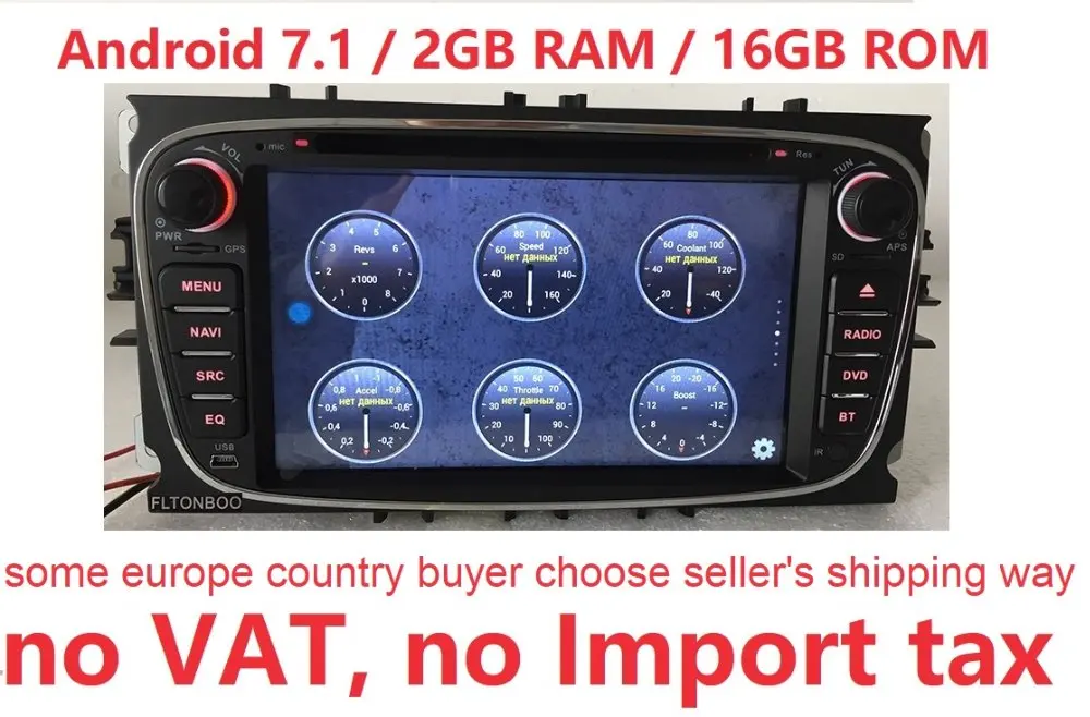 

Android 7.1 for Ford focus 2 s-max 2din car dvd,gps navigation,wifi,radio,bluetooth,Steering wheel,Free 8g map,mic,touch screen
