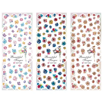 

3 PACKS / LOT MOSAIC FLOWER VINE GRASS NAIL TATTOOS STICKER WATER TRANSFER DECAL NAIL ART HOT223-225