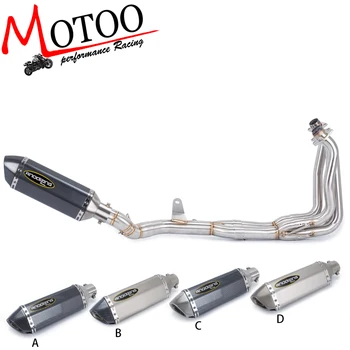 

Slip On 51MM Full System Motorcycle Muffler Exhaust Escape Set Front Middle Link Pipe For KAWASAKI Z900 Z 900 2017 2018 2019