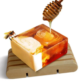 

Natural Propolis Handmade Soap Honey Milk Bath Soap Moisten Skin Facial Body Deep Clean Washing Pore Minimizing Care 1 PC