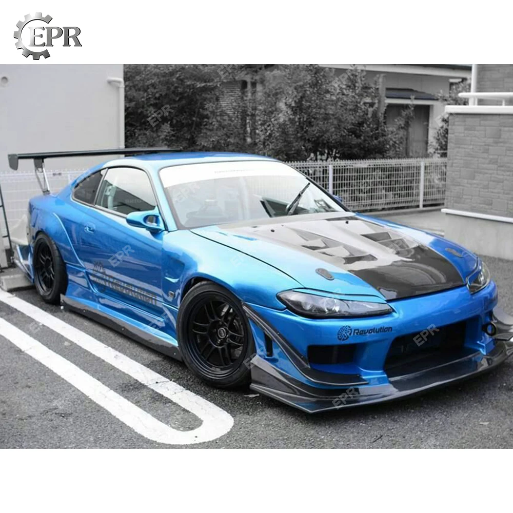 Комплект боковой юбки для Nissan S15 Silvia из стекловолокна FRP обрезанная деталь