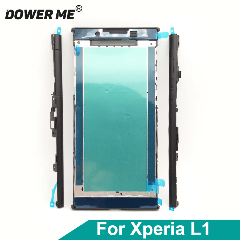 

Dower Me Middle Frame Chassis Bezel With Two Side Part And Bottons Dust Plug For Sony Xperia L1 G3311 G3312 G3313