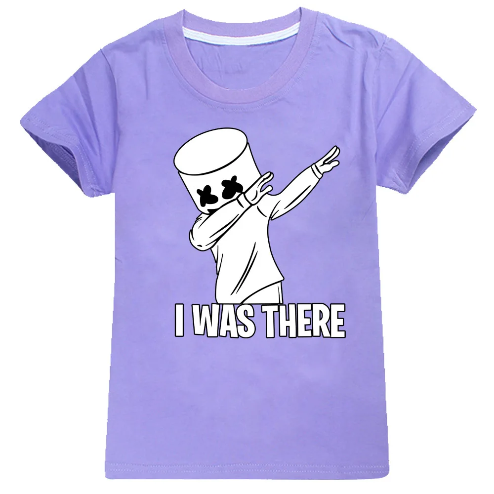 Modis dj marshmello/Детские футболки, одежда с капюшоном, летний топ черного цвета, футболка с короткими рукавами для девочек и мальчиков, хлопок