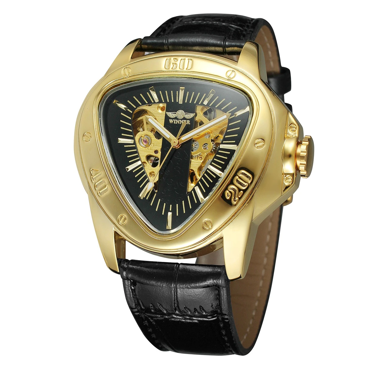Часы Winner Watch Sport с геометрическим дизайном мужские часы треугольным ремешком из