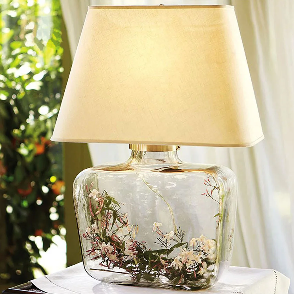 Novelty Clear Glass Romantic Table Lamp Bedroom Living Room Decorative