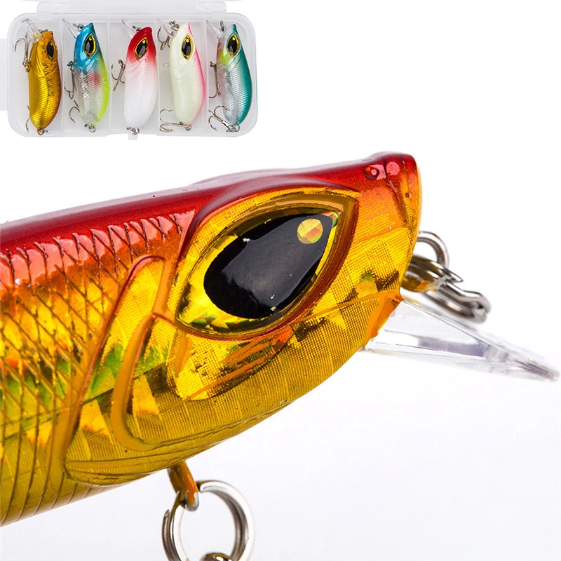 Peche Leurre 5 шт./компл. Crankbait 8g 5 см воблер приманка жесткая приманка рыболовные воблер для рыбалки с Пластик коробка Металическая дергающаяся