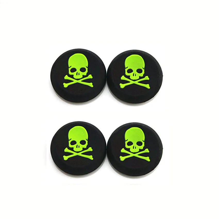 

4 pcs Skull Design Anti-slip Silicone Caps for XBOX ONE XBOX 360 Controller Joystick Key Protector Caps for Sony PS3 PS4