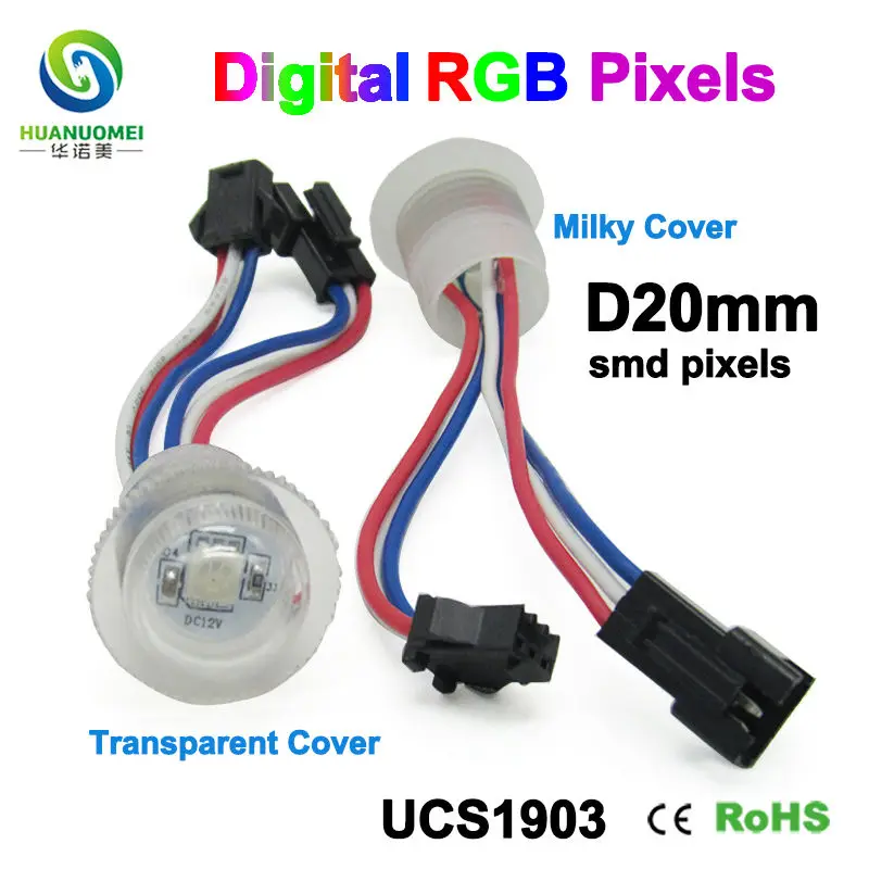 20 шт. ucs1903 мм led rgb пиксельный модуль световая рекламная коробка светодиодный 12 В