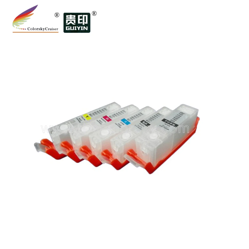 (RCC250-5) Заправляемый картридж с чернилами для Canon PGI-250 PGI250 CLI251 PGI 250 CLI 251 IP 7220 MX 922 iX 6820