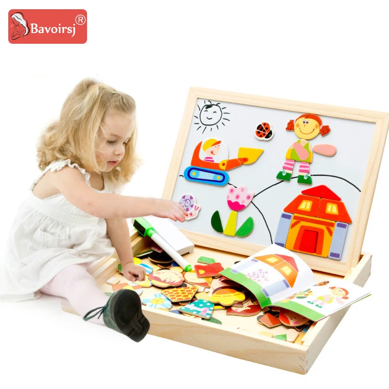

Pieces Farm and Characters Spelling Wooden Toys For Child Colorful Educational Enviromental Montessori Toys Drawing Toy T0080