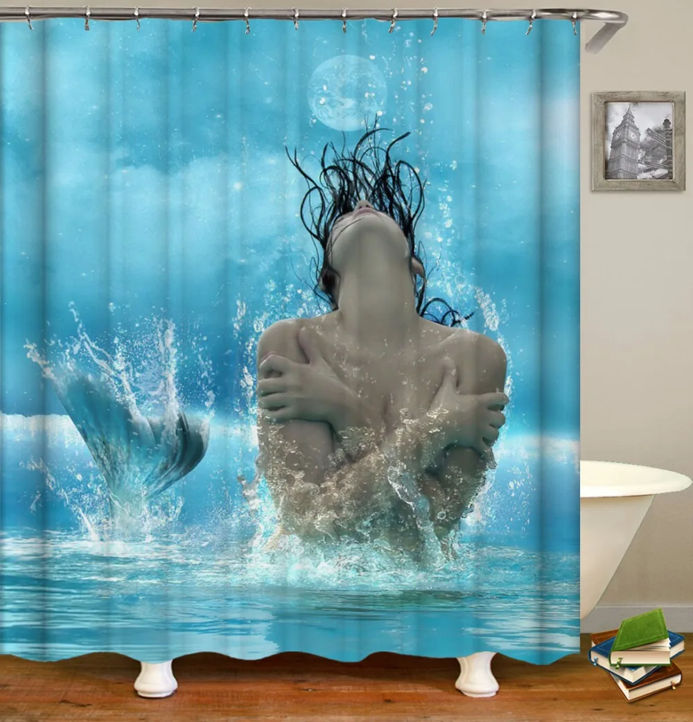 

Droshipping Shower Curtains Marilyn Monroe Pin up Girl 3D Print Curtians for Bathroom Waterproof Curtains Bath Decor Customized