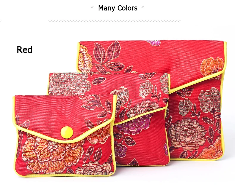 Китайская парча ручной работы шелковая вышивка мягкий на молнии маленькие украшения подарок сумка для хранения сумка чехол с защелкой