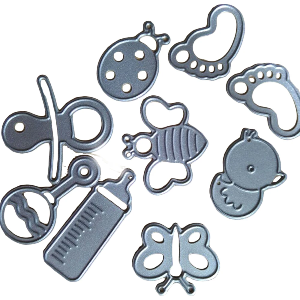 9Pcs/ Set Cute Baby Suit Metal Cutting Dies Stencils DIY Scrapbooking Decorative Craft Photo Album Embossing Folder Paper Cards|cutting dies|metal