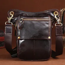 Высокое качество, масло, воск, Воловья кожа, мужская сумка для ног, поясная сумка, пояс для бедер, для путешествий, для верховой езды, через плечо, сумка через плечо