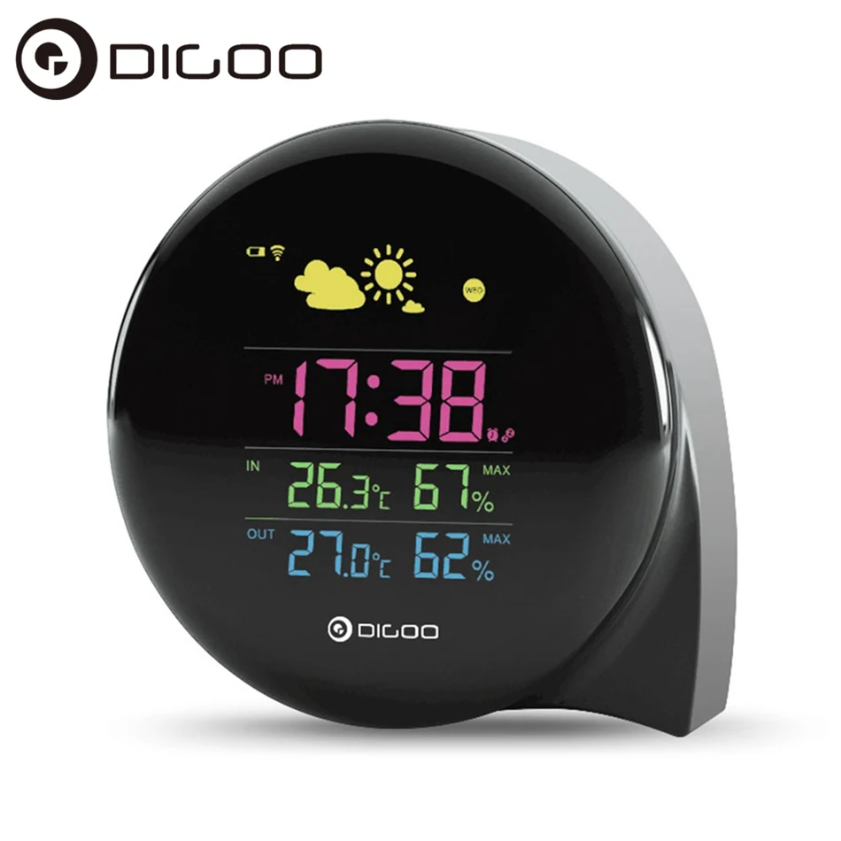 

DIGOO DG-THS02 Mini Comma LED Screen Digital Weather Station Indoor Outdoor Smart Home Thermometer Hygrometer Weather Forecast