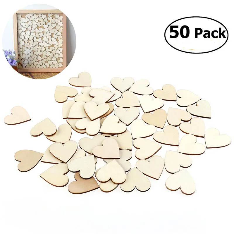 

50pcs 30mm 1.18inch Heart Shaped Wooden Slices Laser Cut Heart Shapes Baltic Birch Wood Wedding DIY Craft