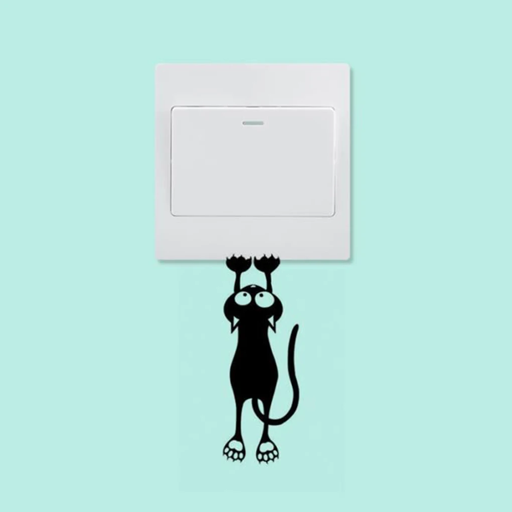 

Cat Switch Wall Stickers Poster Paster Decals Wallpaper Home Drawing Room Decoration Kitchen Tile