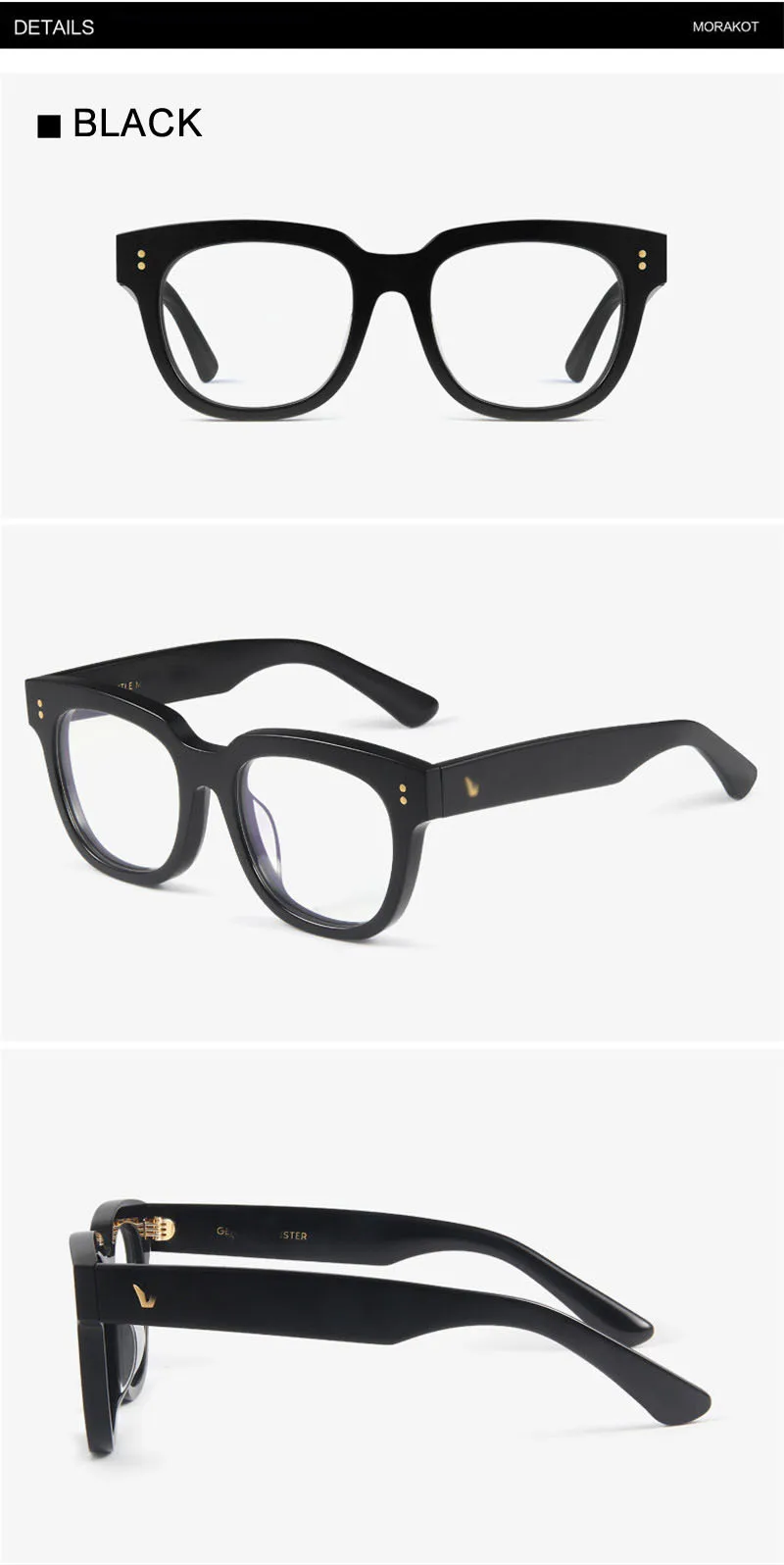 Очки оправа для женщин и мужчин GM брендовые дизайнерские модные оптические очки черные роскошные негабаритные квадратные высококачественный ацетат