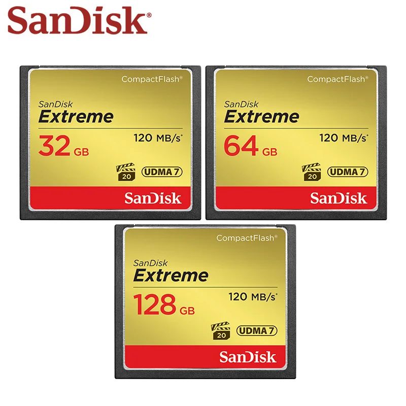 64GB Sandisk Extreme 120MB/s UDMA7 CF Compactflash Memory Card 