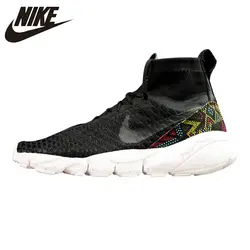 NIKE AIR FOOTSCAPE MAGISTA FLYKNIT FC для мужчин's кроссовки, открытый спортивная обувь, черный, красный, дышащий 824419 001 816560 002