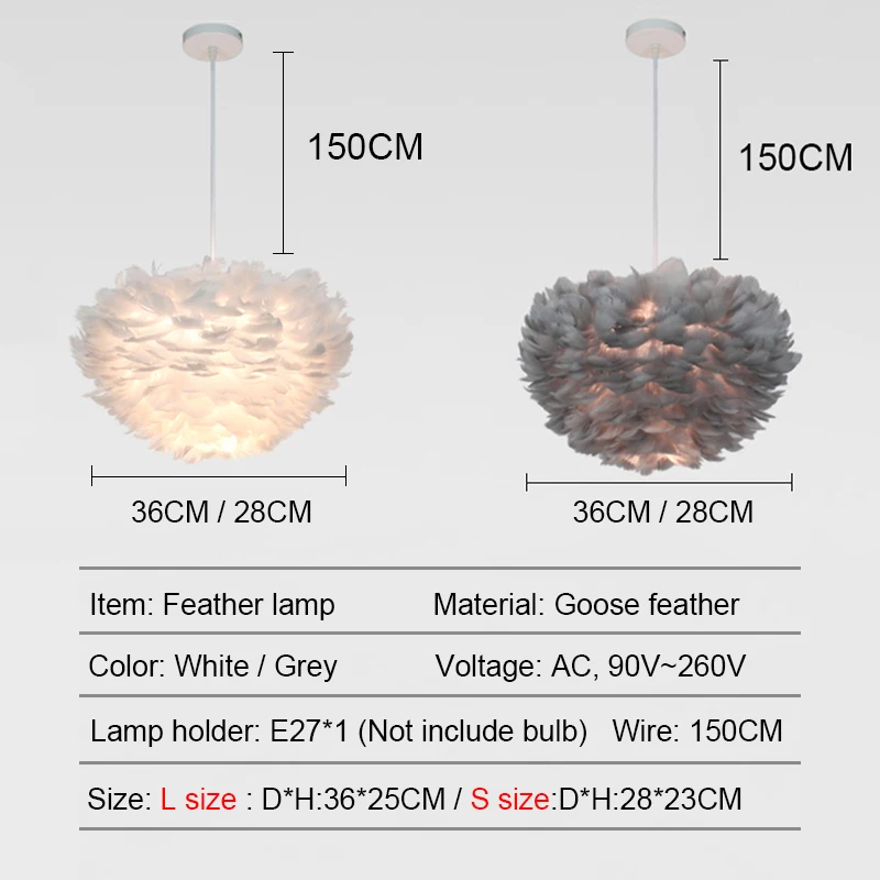 Современные подвесные светильники, перьевая лампа, скандинавский подвесной светильник, гусиное перо, подвесной светильник для спальни, гостиной, прикроватный светильник, E27