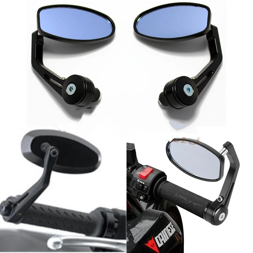 Retrovisores de Moto Laterais para Cafe Universal 7 e 8 Round Bar End Espelhos Motocicleta Motorbike Scooters Espelho Retrovisor Espelhos Retrovisores Racer 4 espelhos traseiros moto motocicleta moto scooters espelho