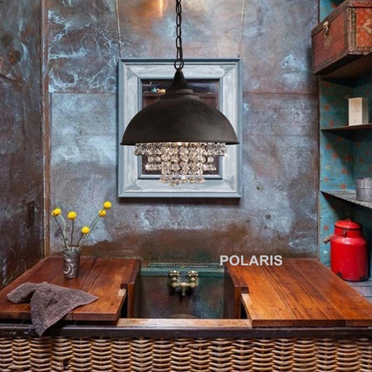 Online Vintage Lampe Loft Kronleuchter Beleuchtung Moderne Kristall Anhänger Hängen Lichter für Home Hotel Restaurant Dekoration