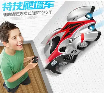 

2016 New 3 Types 13.3cm ABS Climbing Wall RC Car Educational Mini Flashing Electric Remote Control Car Come With Box Kids Gift