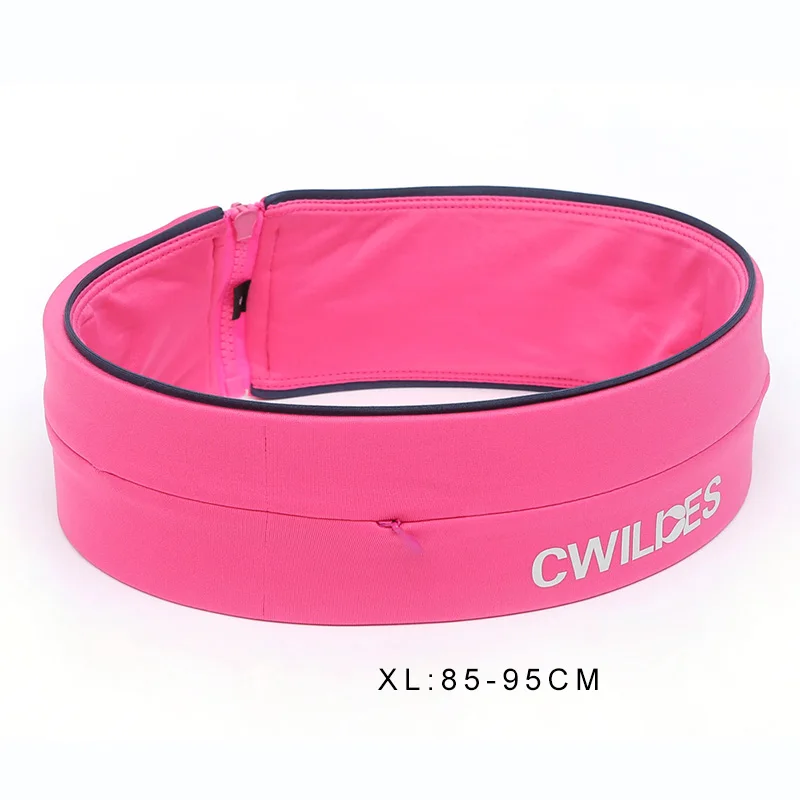Поясная Сумка для бега для мужчин и женщин, спортивная сумка для спортзала, пояс для бега, поясная сумка для бега, пояс для бега, невидимая поясная сумка для телефона - Цвет: pink XL