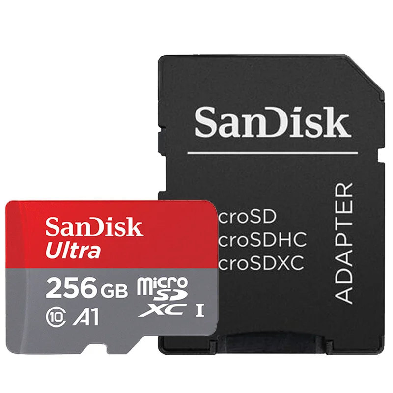 Sandisk micro sd 16 ГБ 32 ГБ sd карта 64 Гб 128 ГБ cartao de memoria 200 ГБ 256 Гб карта памяти класс 10 400 ГБ tf карта с адаптером - Емкость: 256GB-AP